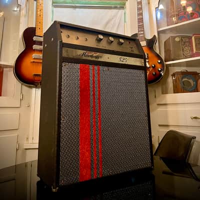 Harmony 525 vintage tube guitar amp. Supro thunderbolt in disguise! Original Jensen 15” speaker. 1967 - Black image 1