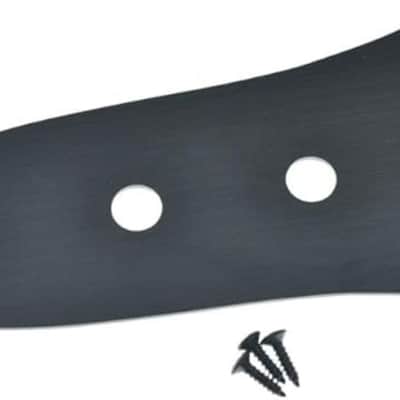 JB Style Brushed Aluminum Pickguard & Control Plate - Black image 3