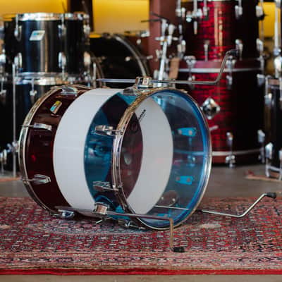 Ludwig 1970s Ludwig Vistalite Kit in Red, White, and Blue - 14x22, 16x16, 8x12 image 16