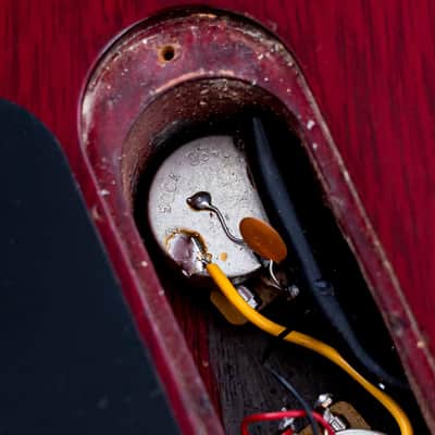 1998 Gibson Explorer '76 Vintage Reissue Clapton Cut Mod Wine Red w/ Case image 16