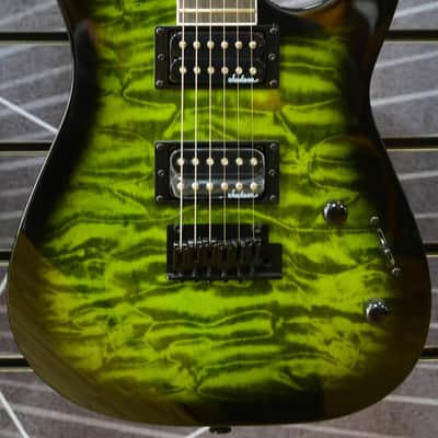 Jackson JS Series Dinky JS20 DKQ 2PT Electric Guitar Trans Green Burst image 1