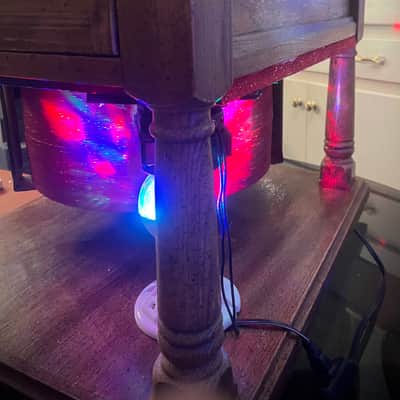 Rotary Connection  VIBRA-TABLE! Rotary / Leslie guitar speaker cabinet / side table! 12” 16 ohm 70 watt speaker. One of a kind  2026 - Wood image 19