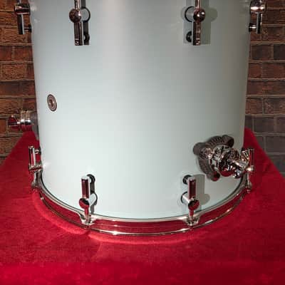 Sonor SQ1 16x15" Birch Floor Tom Cruiser Blue Satin w/ Legs image 13