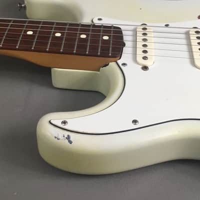 LEFTY! Vintage Fender ‘62 Reissue ST-62L Heavy Relic Custom Blonde Nitro Over Sunburst Strat 1989 7.3 Lb HSC image 8