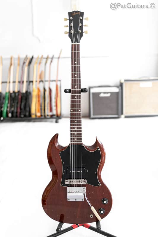 1969 Gibson SG Junior with Vibrola and a Large Guard in Cherry - Very Good