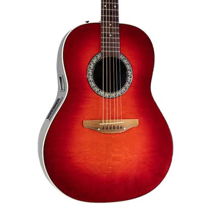 1996 Ovation 1711 Standard Balladeer Cherry Burst image 2
