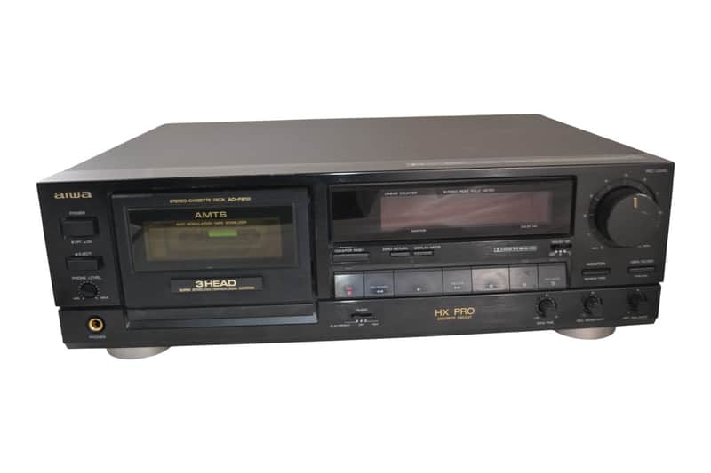 Aiwa AD-F810 Stereo Cassette Deck HX Pro 3 Head AMTS Tape Player image 1