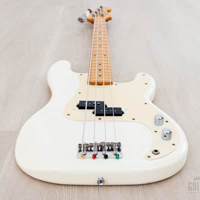 1982 Fender JV Precision Bass ‘57 Vintage Reissue PB57-70 Olympic White Ash Body, Japan MIJ Fujigen image 11