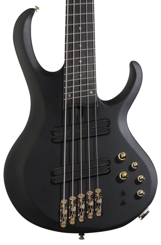 Ibanez BTB Bass Workshop BTB605LM 5-string Electric Bass Guitar - Black Flat image 1