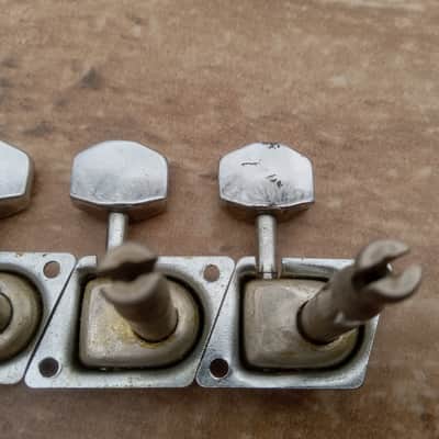 Set of Vintage Late 1960's Fender "F" LEFT-HANDED Guitar Tuners! Original Stratocaster, Telecaster Parts! image 4