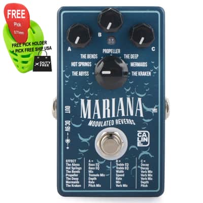 Caline CP-507 "MARIANA" Reverb Modulation Multi Effect Pedal,  FREE PICK + HOLDER+ FREE SHIP USA image 1