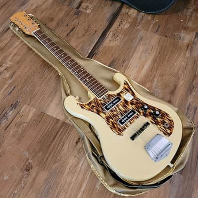 Kimberly Teisco Electric Guitar Unbranded JAPAN Excellent Condition With Original Bag RARE Color image 9