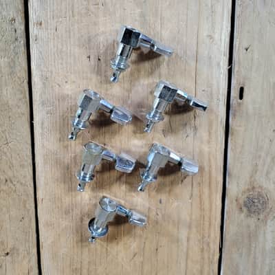 Ping 6 In Line Tuners Tuning Pegs 1970s - Chrome image 2