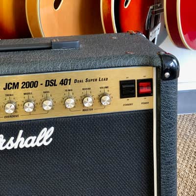 Marshall JCM 2000 DSL 401 Dual Super Lead 2-Channel 40-Watt 1x12" Guitar Combo 2000s - Black image 3