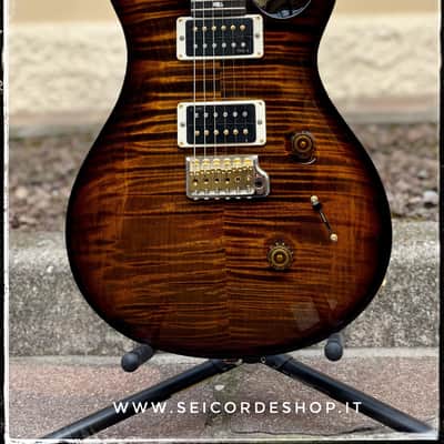 PRS Custom 24 10-Top Black Gold Wrap Burst image 3