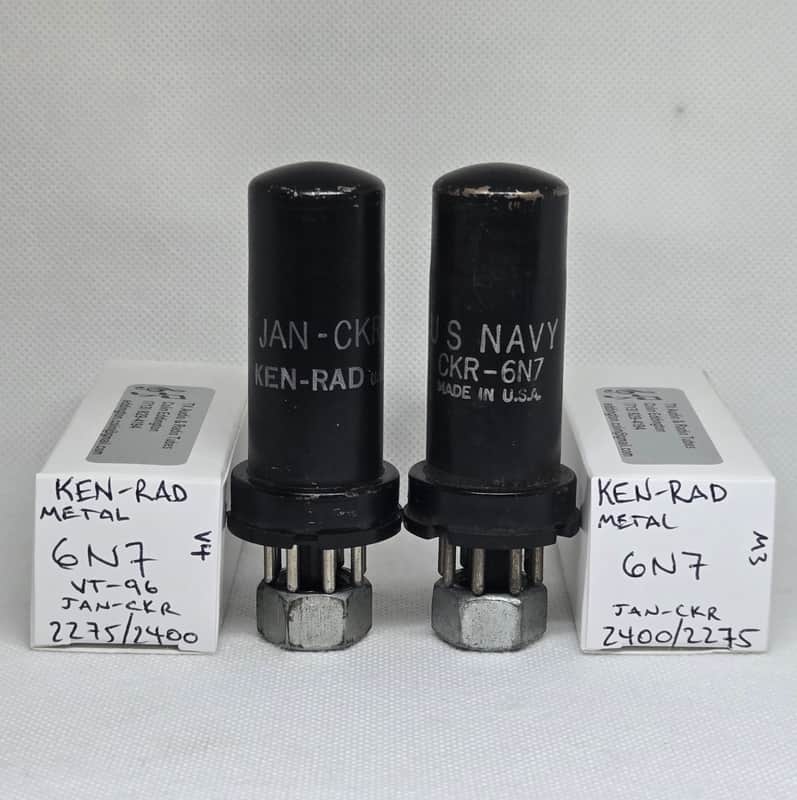 Ken-Rad JAN 6N7 Well Matched (5.2%) Pair NOS 6N7GT VT96 image 1