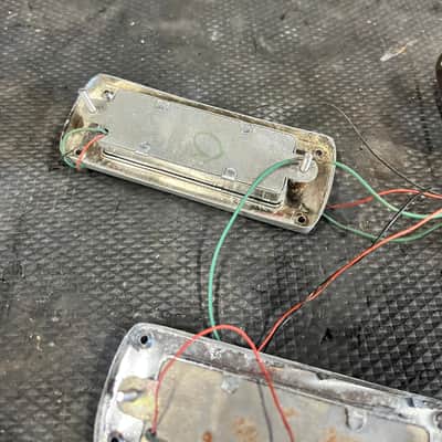 Teisco Violin Bass guitar pickups and control plate/wiring harness 1960s 1970s image 7