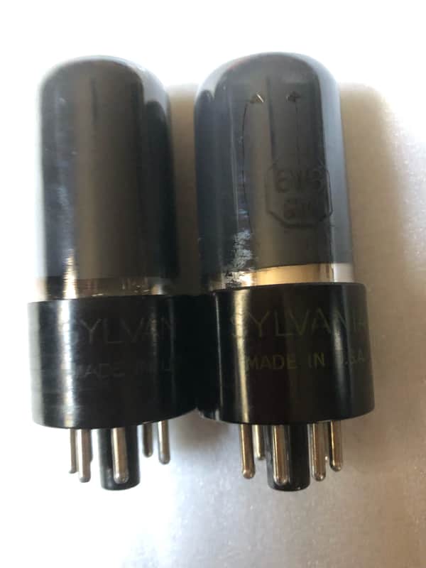 Sylvania 6V6 GT NOS Matched Pair Octal Power Tubes image 1
