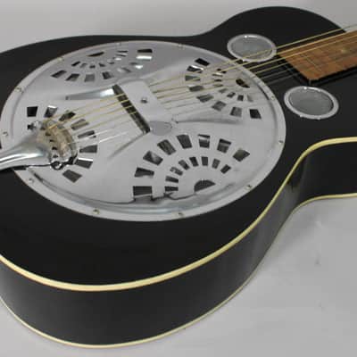 1983 Dobro Square Neck Lap Steel Acoustic Resonator Black w/OHSC image 6