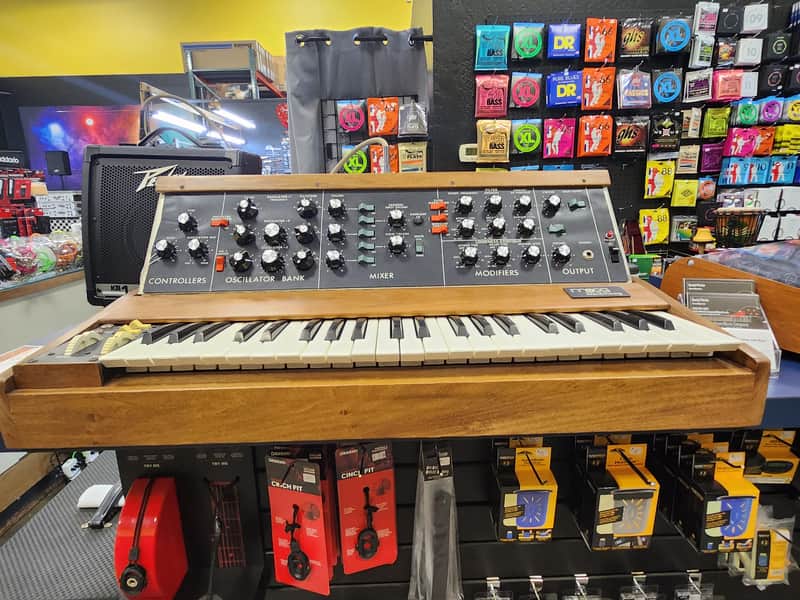 Moog Minimoog Model D 44-Key Monophonic Synthesizer 1971 - 1982 - Black / Wood image 1