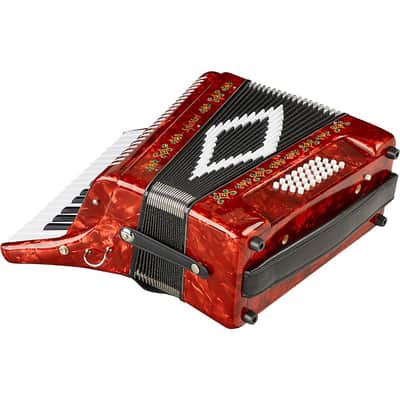 SofiaMari SM-3232 32 Piano 32 Bass Accordion Regular Red Pearl image 2