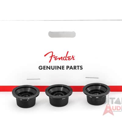 Genuine Fender Stratocaster/Strat Black Guitar Control Knobs - 2 Tone, 1 Volume image 7