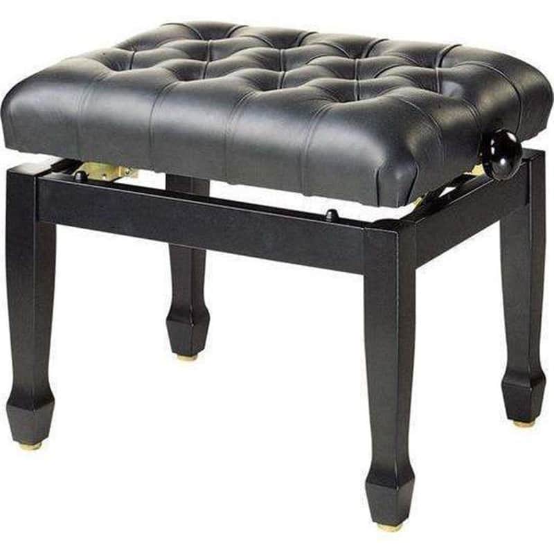 Stagg - Deluxe Piano Stool Black (Vinyl Top) Gloss image 1
