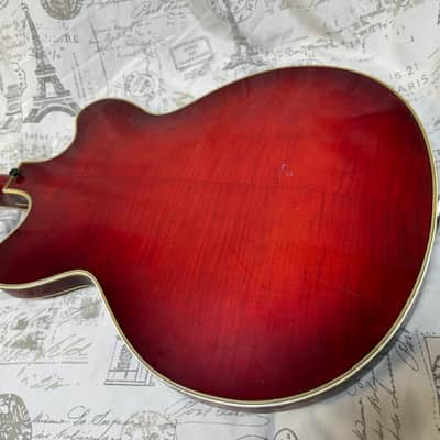 1965 Hofner Verythin Model 4575 Cherry Finish Flame Maple Taylor Hard Shell Case Fair Condition **Please Read** image 12