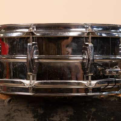 1960s Ludwig 5x14 Pre Serial Super 400 Chrome Over Brass Snare Drum image 8