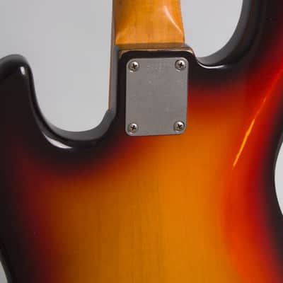 Fender Jazz Bass Solid Body Electric Bass Guitar (1960), ser. #54837, original brown tolex hard shell case. image 19