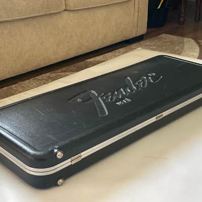 1980's Fender USA Stratocaster Telecaster Black Molded Hardshell Guitar Case & Keys image 4