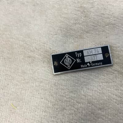 Neumann KM 74 # 334 nameplate … image 6
