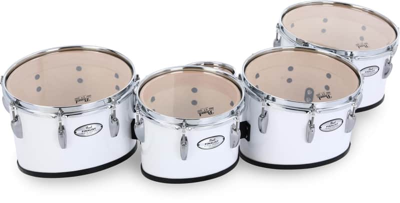 Pearl Finalist Marching Tenor Drums - 6/10/12/13/14-inch  Pure White image 1