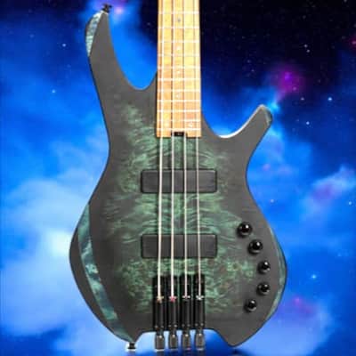 Cort Artisan Space 4 Bass - Star Dust Green; Premium Tone & Stellar Design! w/ Gig Bag image 2