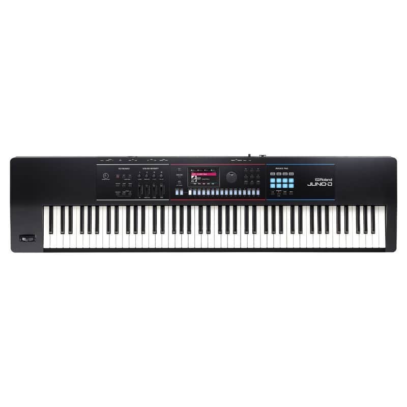 Roland JUNO-D8 88-Key PHA-4 Keyboard Synthesizer with ZEN-Core Engine, Color Display, and Eight Phrase Pads (Black) image 1