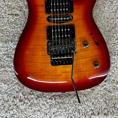 Dean C380F TAB Electric Guitar Custom 380 Floyd C380Ftab Trans Amberburst Guitar image 1