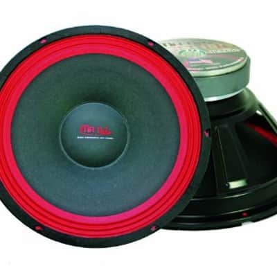 MR DJ PA DJ Woofer PA112 500-Watt Subwoofer Black/Red image 2