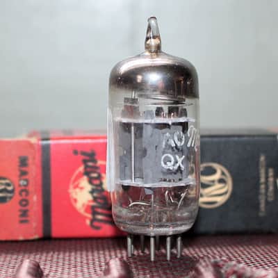 GE 5751 12AX7 SUB TIGHT BALANCE GRAY PLATE 3 MICA S RODS COPPER GRID POSTS NOS+NIB VINTAGE 1958 FOR MARCONI CANADA image 2