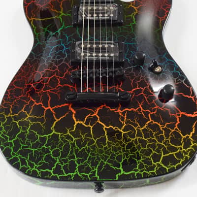 ESP LTD Eclipse '87 NT Electric Guitar - Rainbow Crackle image 2