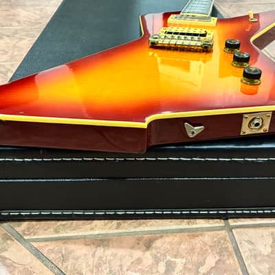 1983 Ibanez Destroyer II DT500CS – MIJ FujiGen – Cherry Sunburst Flame Top – X Series – Vintage Explorer image 15