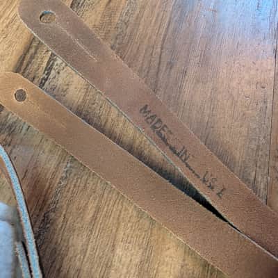 Gibson Guitar Strap Lot Of 2 Different Brands USA Black Leather EXCELLENT image 9