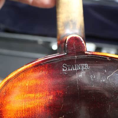 An Antique German Made Jacobus Stainer Full Size 4/4 Violin, Bow & Case Ready to Play # 15 V image 8