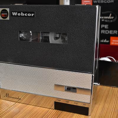 Vintage 60's Webcor EP-2104 Mircocorder Transistor Tape Recorder w/ AC Convertor image 4