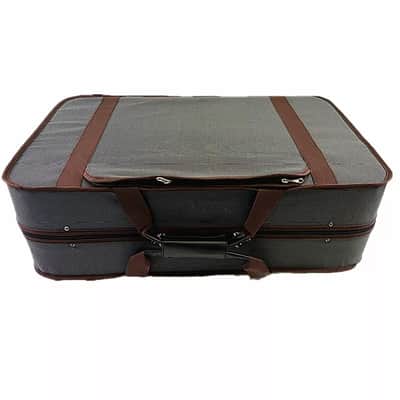 Pro Wooden 4/4 Quadruple Violin Case | Durable Dark Gray Case for 4 Full-Size Violins with Blue Interior & Carry Strap image 5