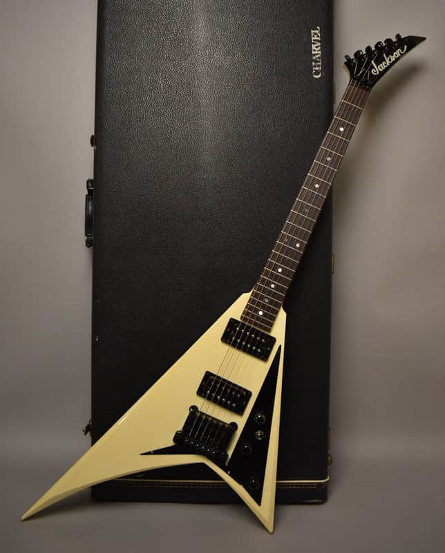 1984 Jackson RR1 Randy Rhoads Student Model Ivory White w/OHSC image 1
