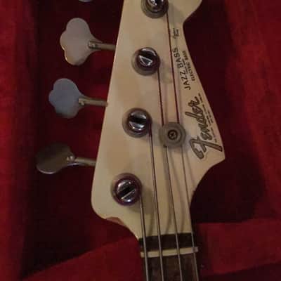 Fender Concentric Knob, Stack Pot 1961 JAZZ BASS Olympic white matching Headstock 6/61 on bottom of neck image 3