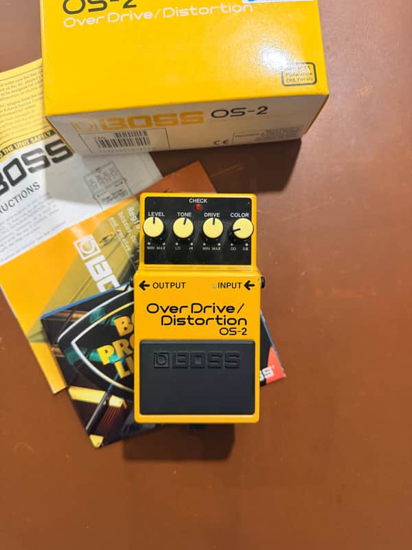 Boss OS-2 OverDrive/Distortion (Silver Label) 1990 - Present - Yellow image 1