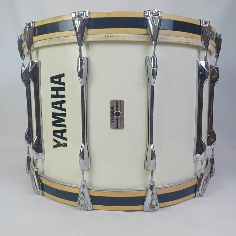 Yamaha 14x22MB822U "QP-6368"Bass Drum 12Lug White Wrap Japan Vintage 80s Marcher image 1