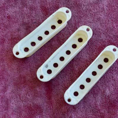 Vintage 1963 - 1964 Fender Stratocaster Pickup Cover Set - Pre-CBS Strat Covers - 1950's 1960's image 9