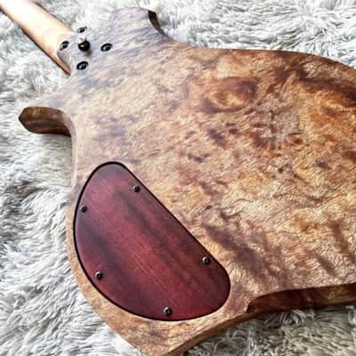【Masterpiece】Japanese Hand Crafted Exotic 1-Piece Burl Bubinga! Black Zoo Works Rotan - Handmade in Japan | Suhr Aldrich | image 5